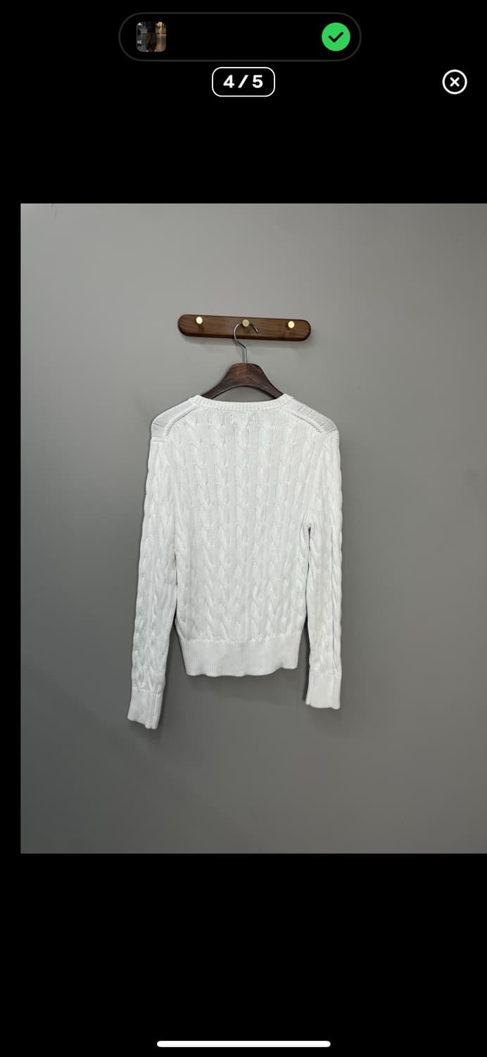 폴로랄프로렌 화이트 케이블 니트 가디건 A2850 상품이미지4