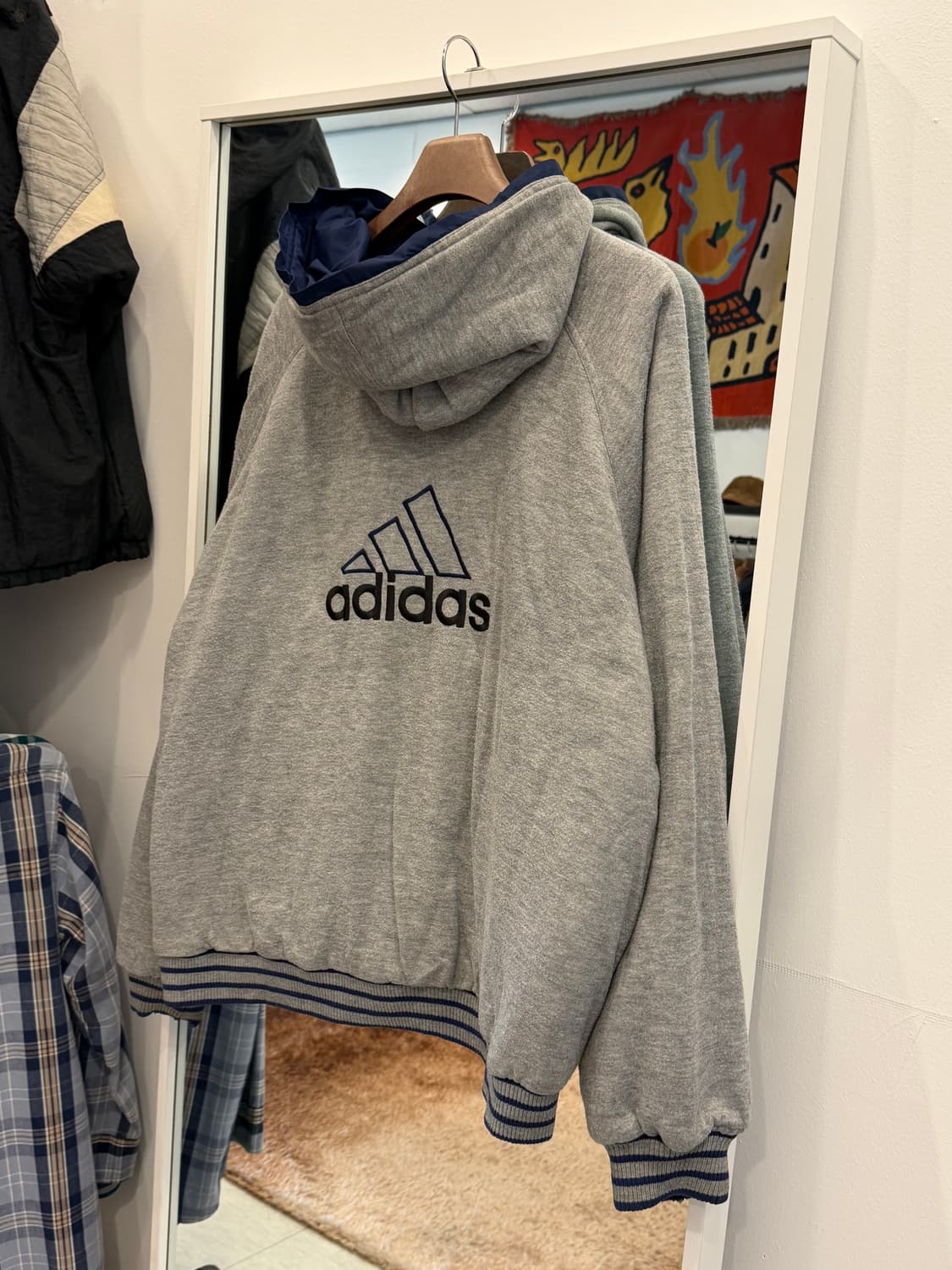 90s Adidas 아디다스 리버서블 스펠아웃 집업 자켓 상품이미지4