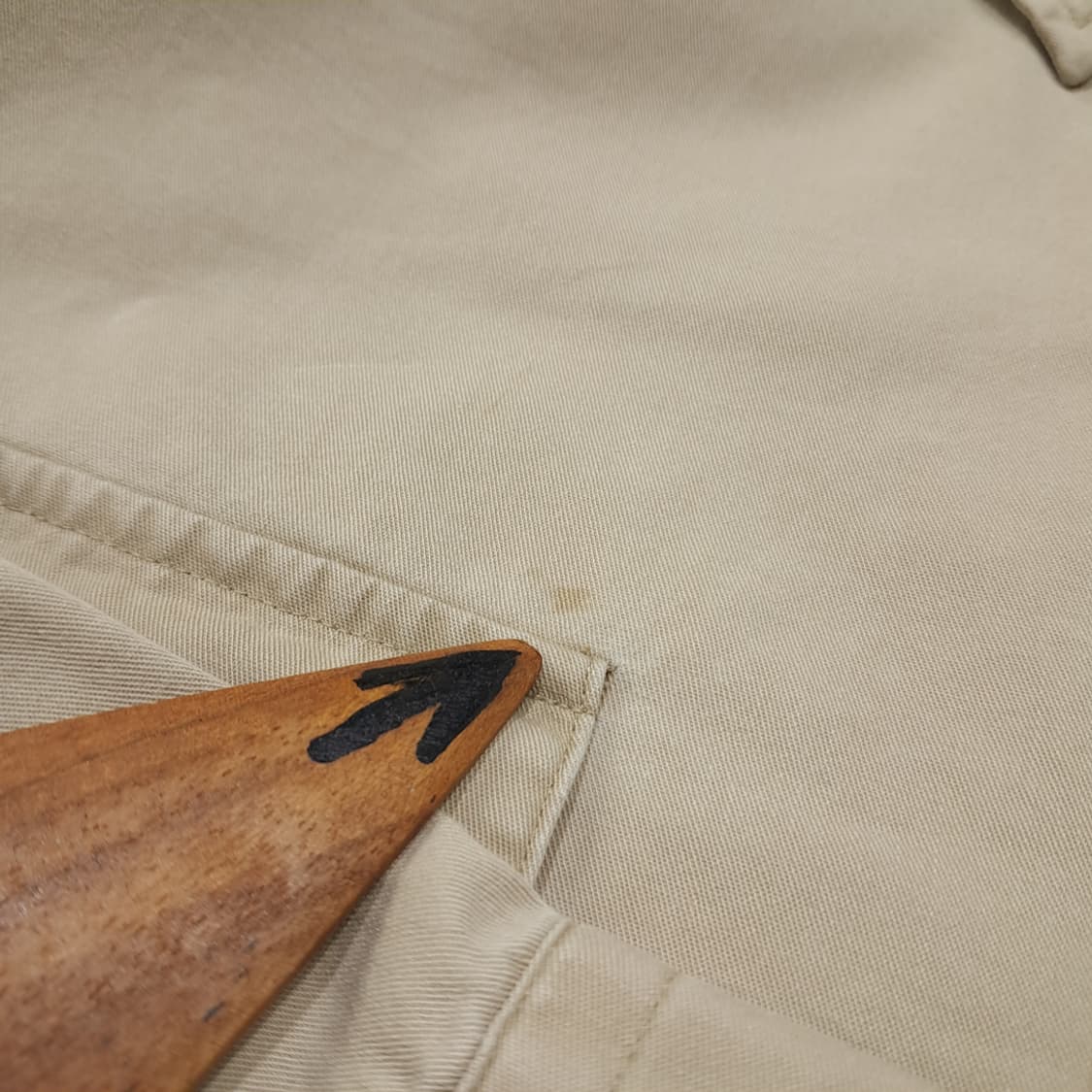 CL848 L 폴로 90s 엘보우 패치 베이지 헌팅 셔츠 남방 상품이미지5