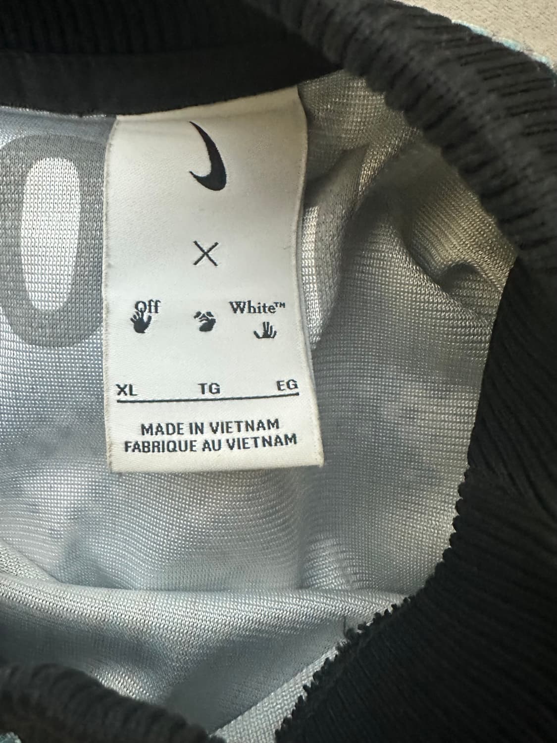 오프화이트 x 나이키 NRG 저지 임페리얼 블루 아시아 XL 사이즈 상품이미지3