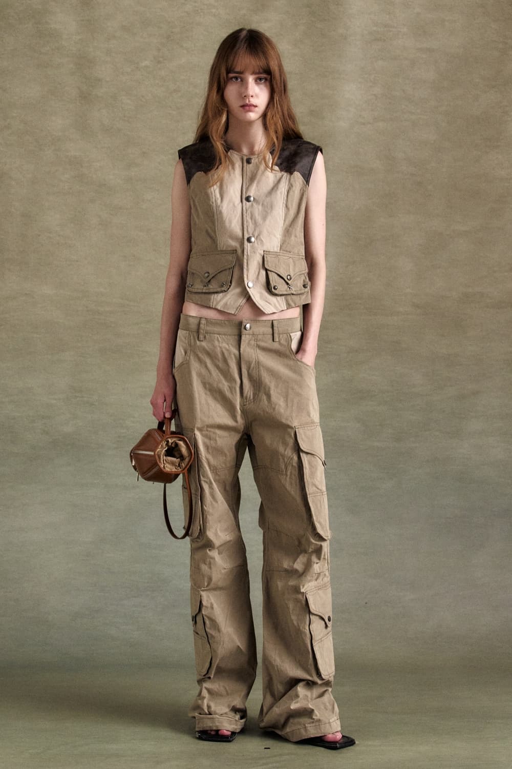 앤더슨벨 Waxed Pocket Cargo Pants Apa822w  상품이미지1