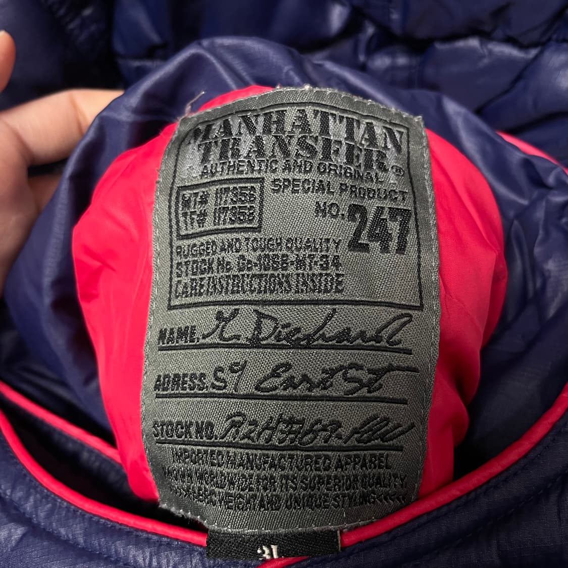 빈티지 네이비 사이드패치 멀티포켓 패딩 상품이미지5