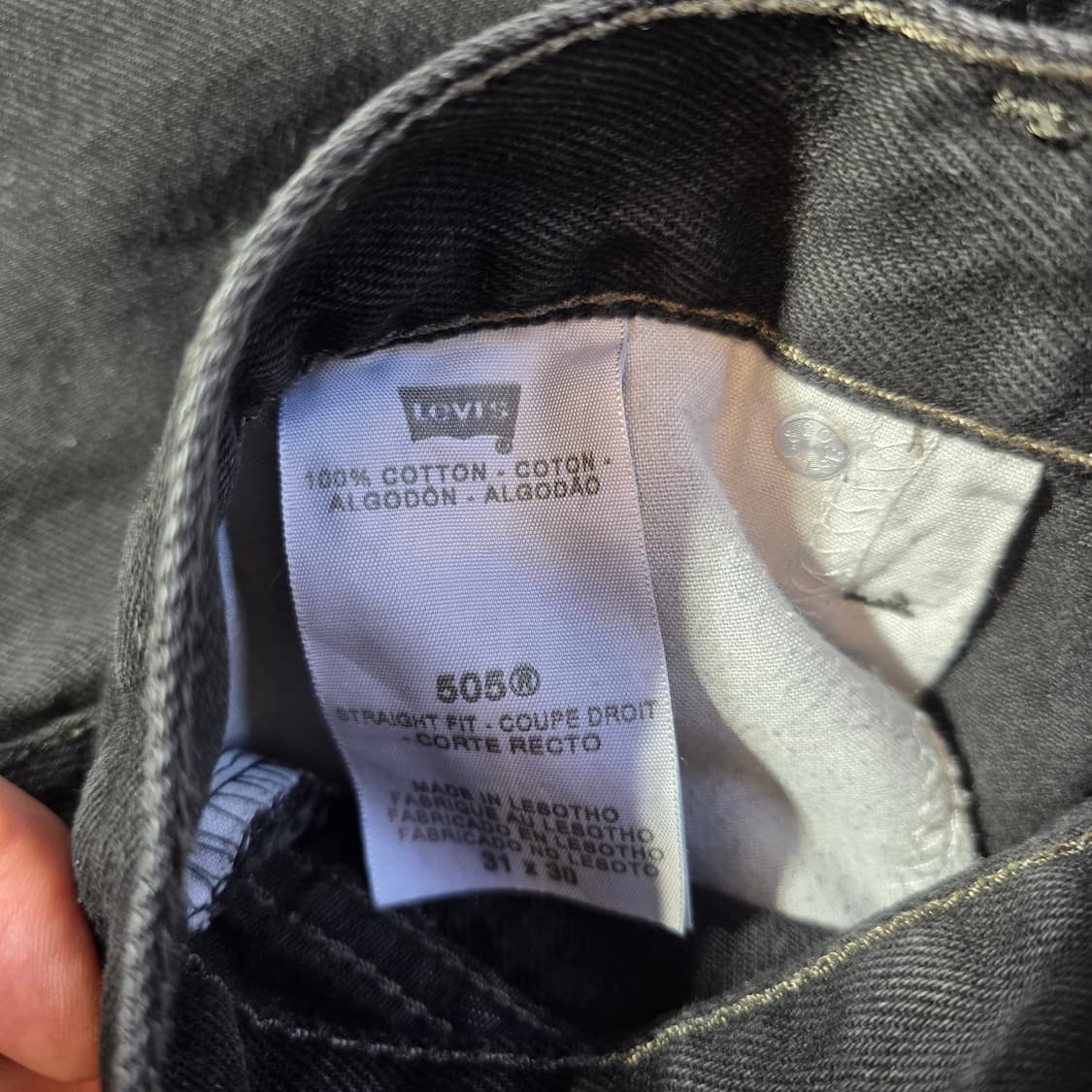 [W31L30]00s 리바이스 505 스트레이트핏 블랙 데님 팬츠 상품이미지4