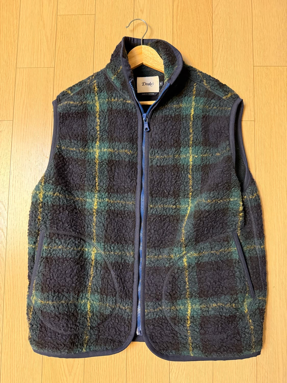 드레익스 타탄체크 플리스 베스트 상품이미지1