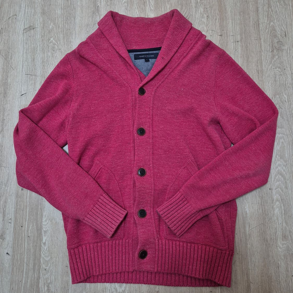 타미힐피거 여성 모직 숄카라 가디건  상품이미지1