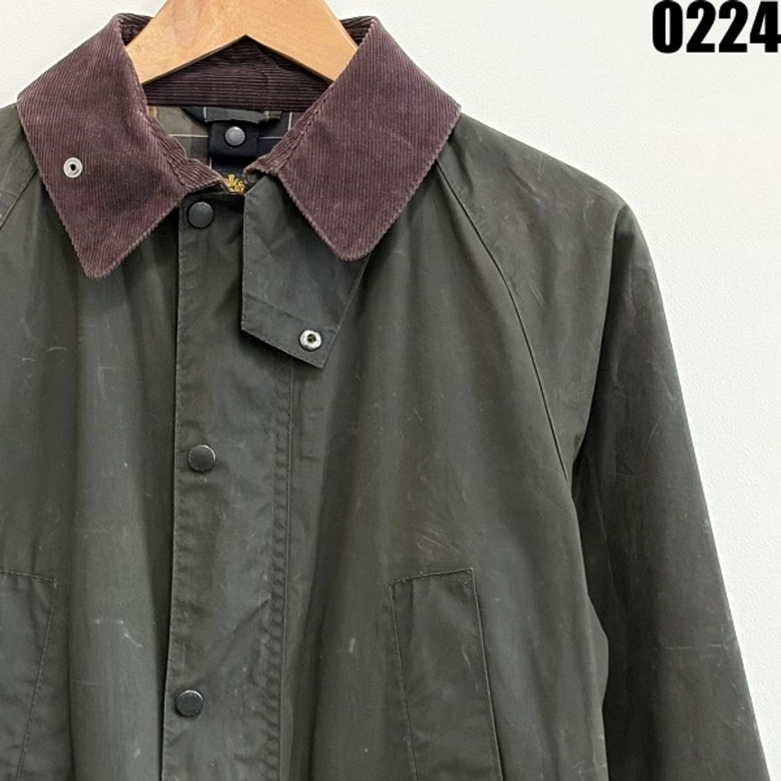 바버 왁스 집업 자켓 36 카키 0224 상품이미지2