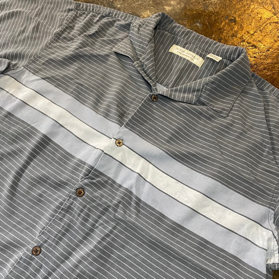 빈티지 스트라이프 반팔 셔츠 상품이미지3