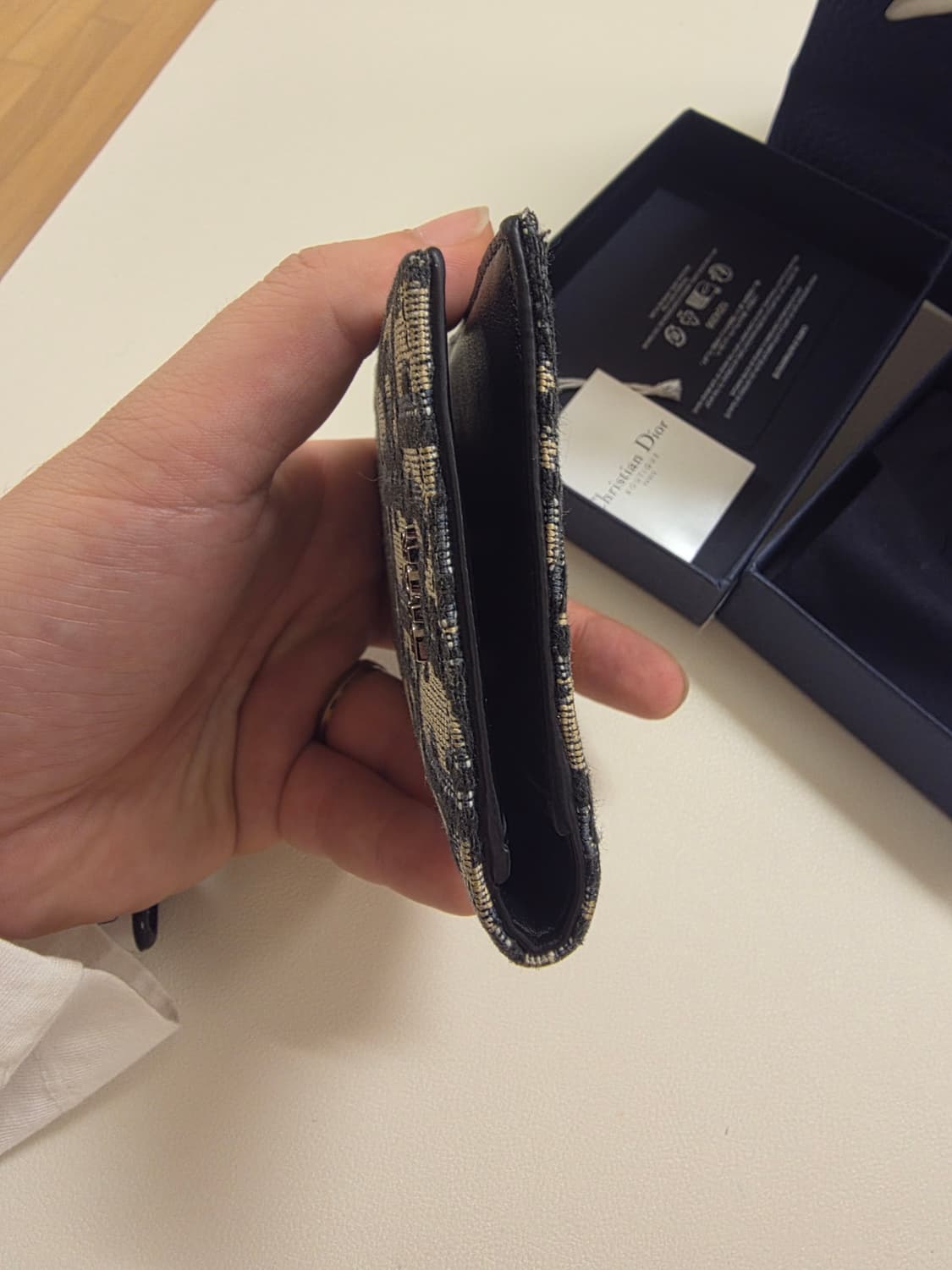 [ 풀구성 ] 디올 오블리크 자카드 오거나이저 카드홀더 2단 카드 지갑 상품이미지6