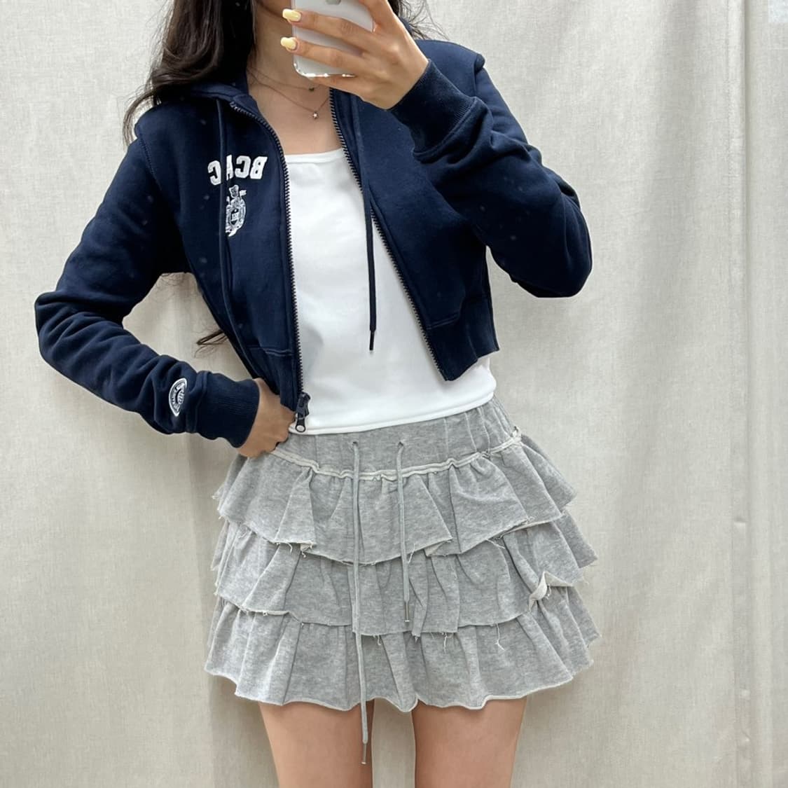 배드블러드 크롭 후드 집업/#3724 상품이미지3