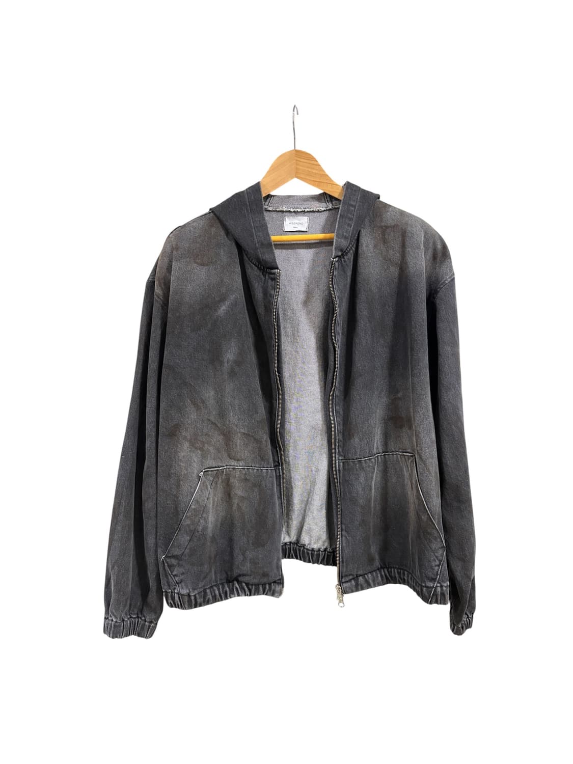 더티워싱 후드 블랙 상품이미지2