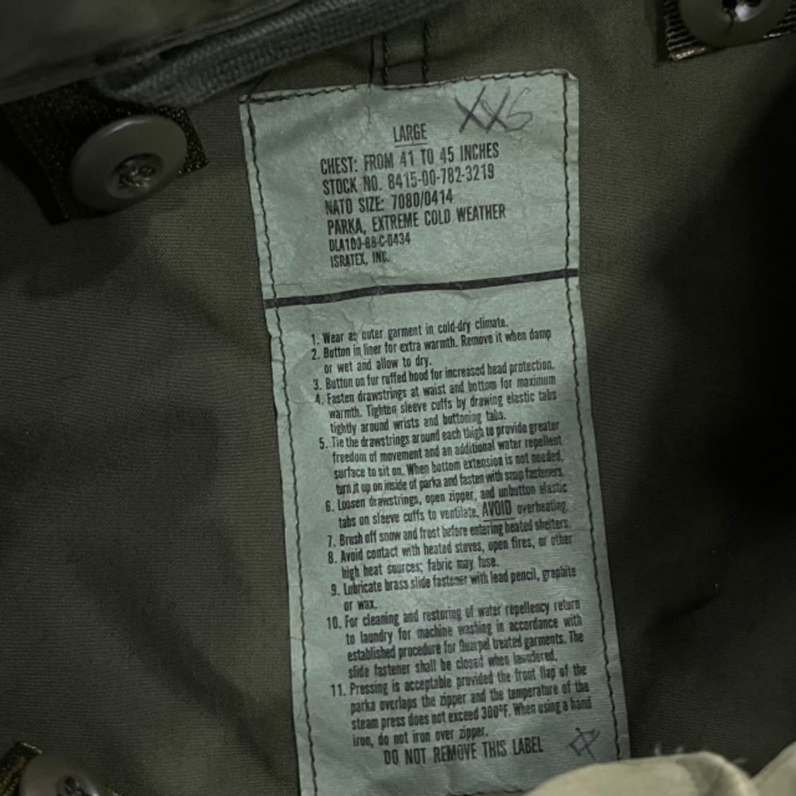 100 80S 미군 오리지날 M-65 개파카 야상 자켓 상품이미지3