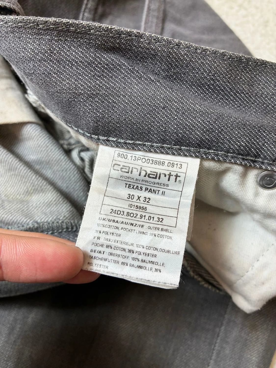 칼하트 스트레이트 텍사스 데님 팬츠 PN6635 상품이미지10