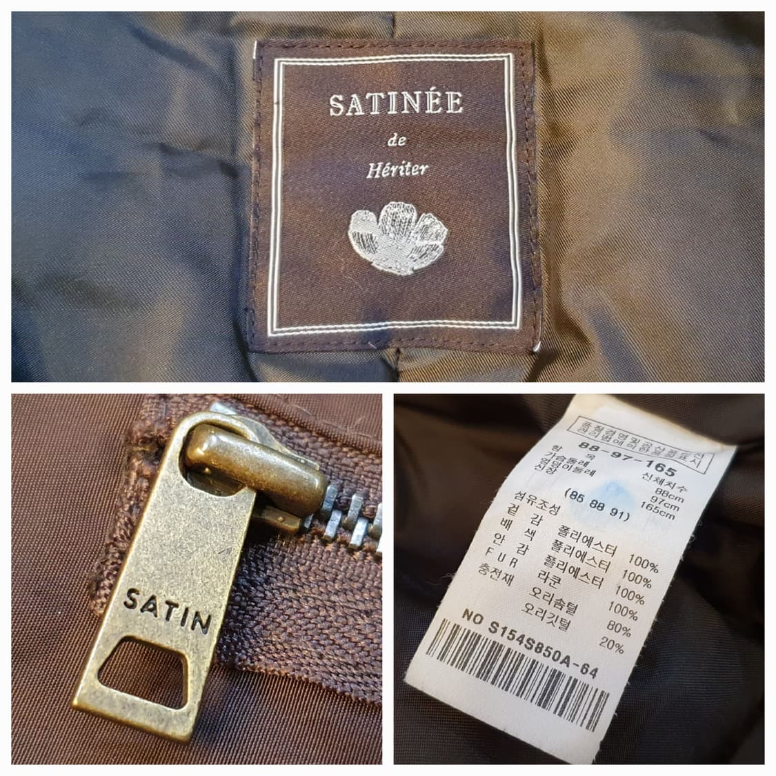 66.Satin 라쿤퍼 다운패딩  상품이미지8