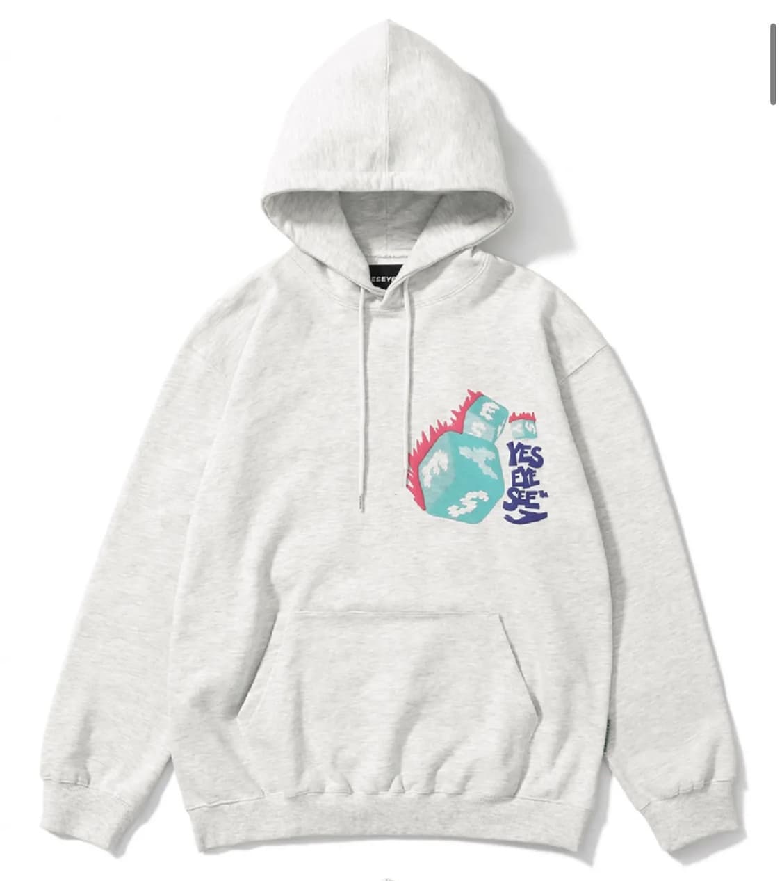 Y.E.S Dice Hoodie Light Grey 상품이미지1