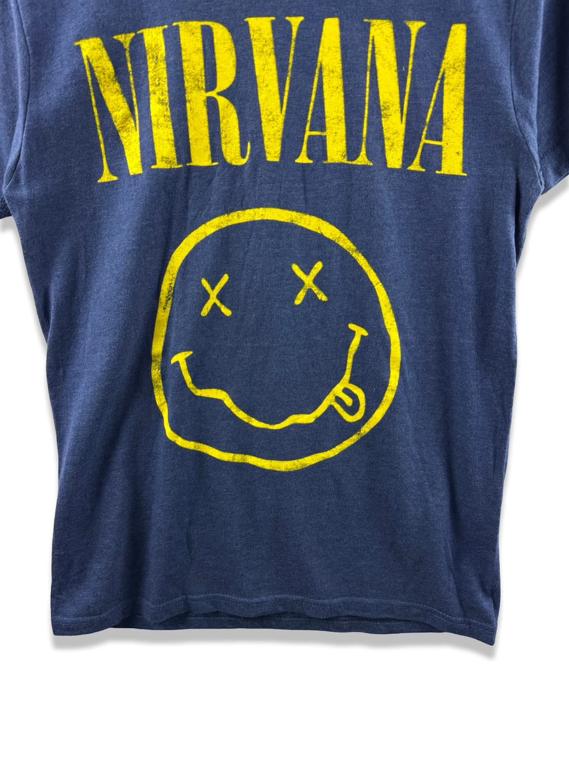 너바나 스마일 그래픽 네이비 밴드티셔츠2113 상품이미지3