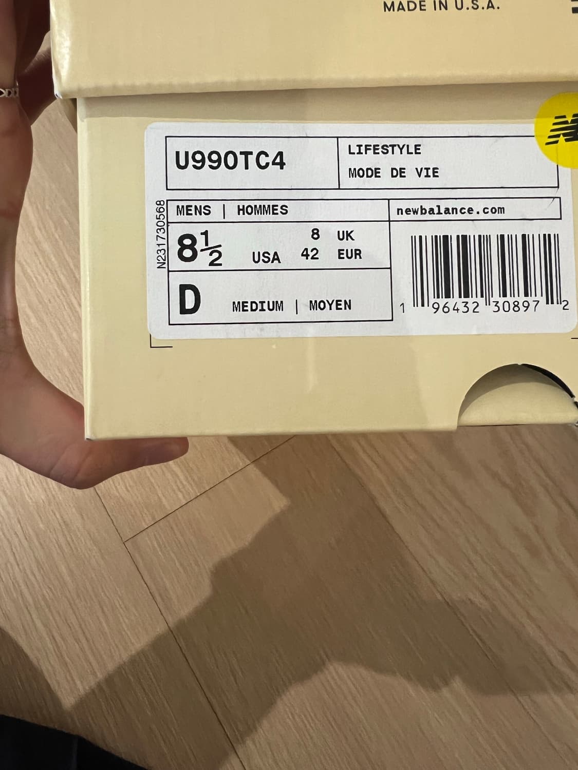 뉴발란스 U990TC4 / 265 US8.5 상품이미지2
