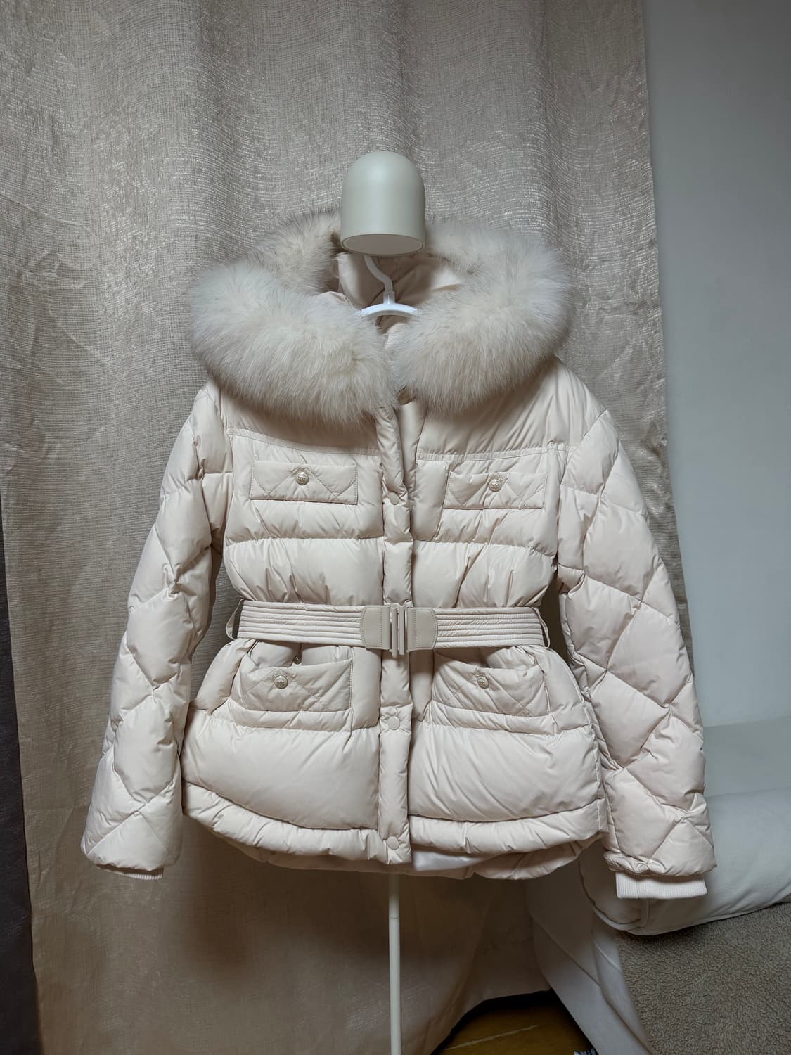 듀엘 폭스 패딩 은은한 배이지 55 상품이미지1