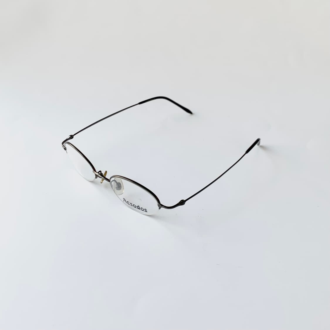 754 데드스탁 메탈 반무테 오벌 슬림 클래식 빈티지안경 상품이미지3