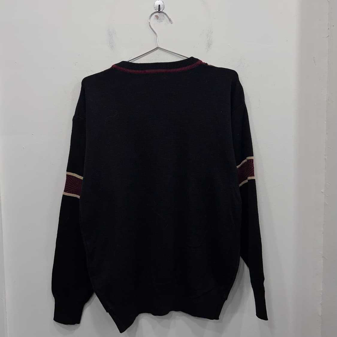 트로이 브로스 재팬 빈티지 패턴 브이넥 니트 상품이미지5