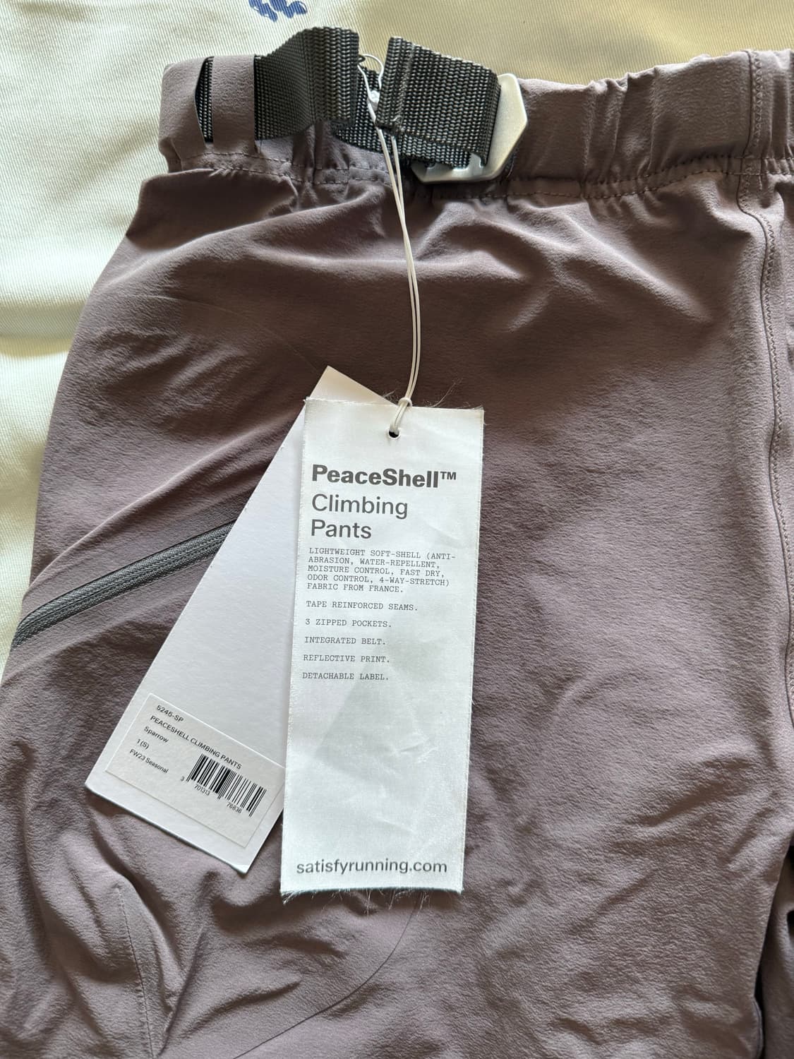 새티스파이 Satisfy 피스쉘 테크니컬 클라임 팬츠 스패로우 상품이미지5