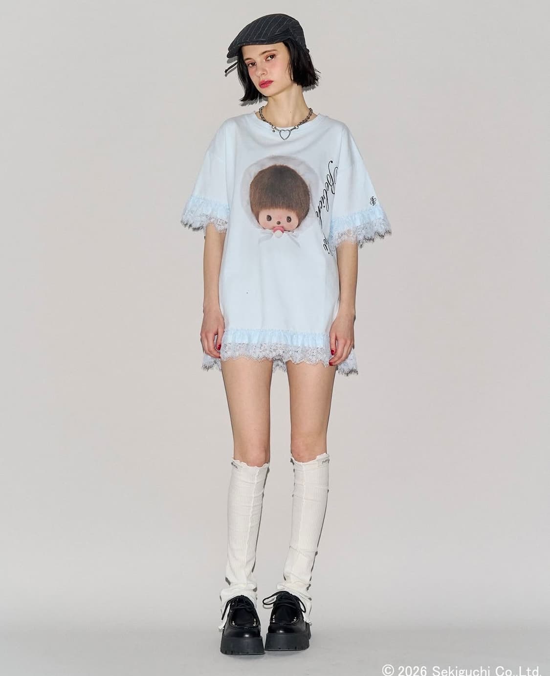 쥬에띠 몬치치 Jouetie Monchichi 베이비치치 레이스 티셔츠 상품이미지2
