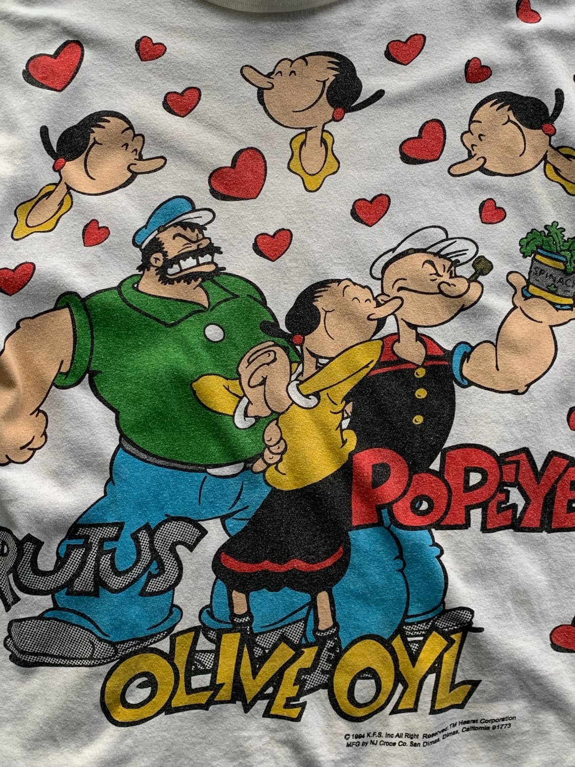 90s 뽀빠이 올리브오일 브루터스 AOP 티셔츠 상품이미지2