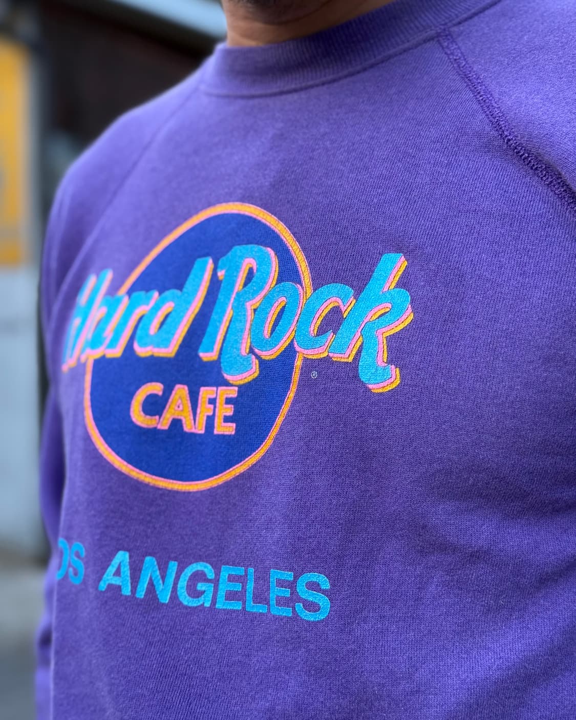 80-90‘s 헤인즈 하드락카페 로스 앤젤러스 스웻셔츠 L(42-44) 상품이미지9