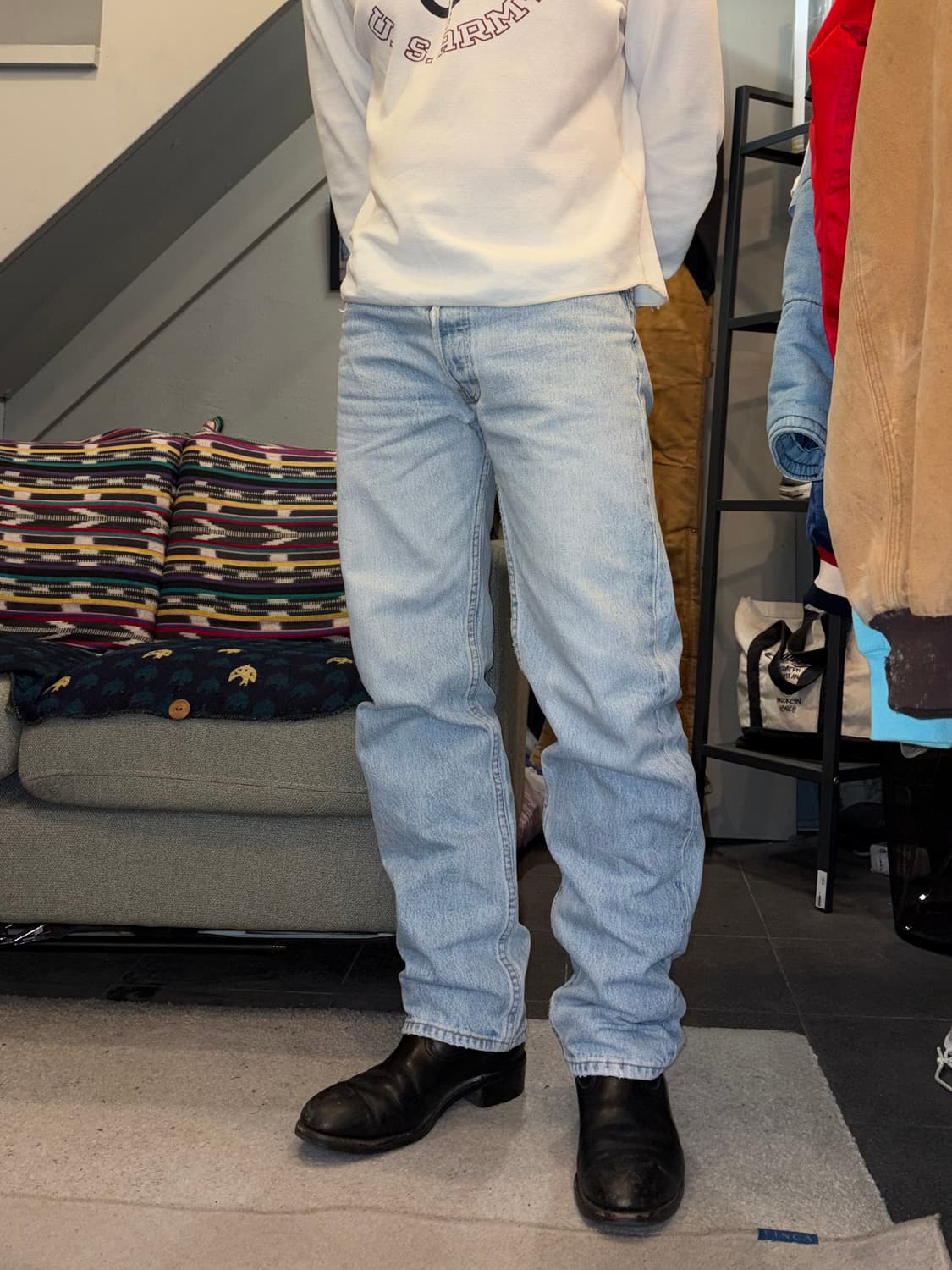 90’s Levi’s 501 USA denim washed pants 상품이미지2