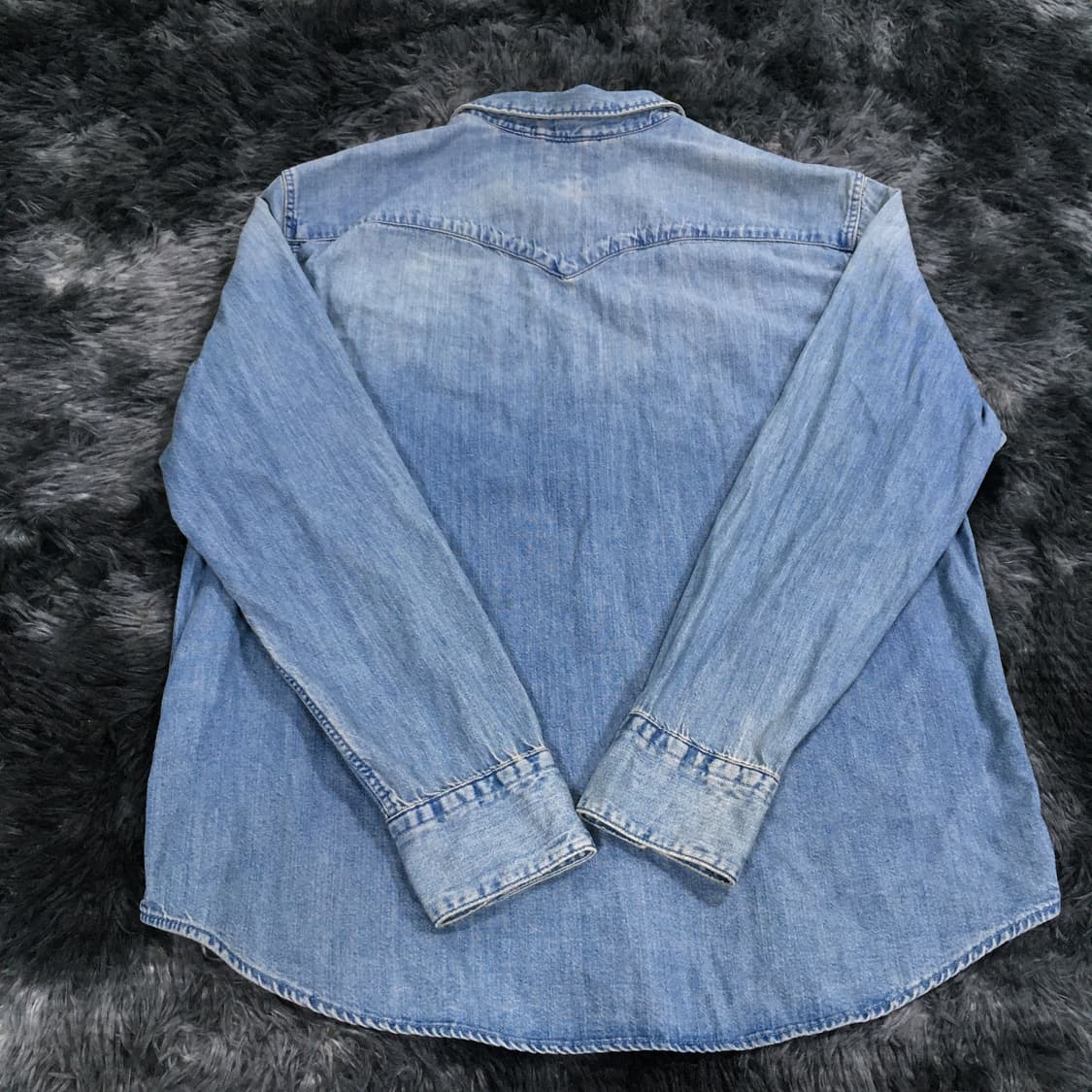투티/A10 LEVIS STANDARD 데님 청셔츠 워싱 연청 빈티지 상품이미지7