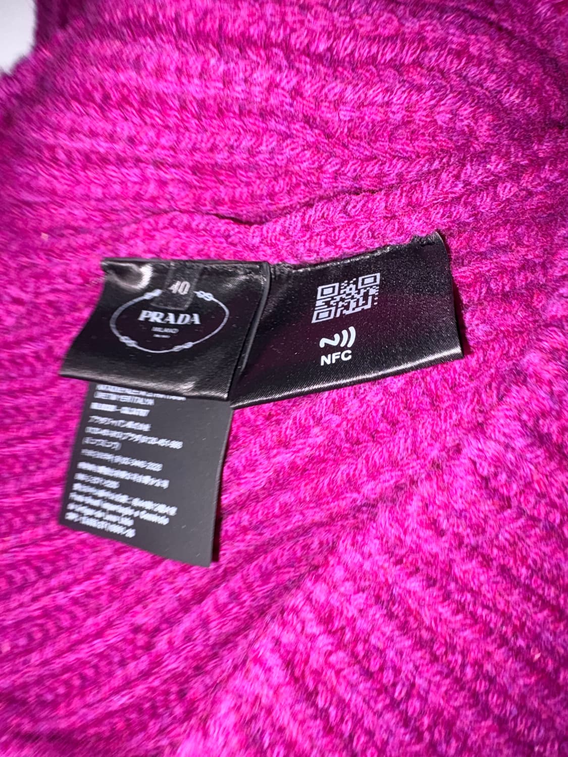 새상품 ) 프라다 백로고 울니트 사이즈40 상품이미지5