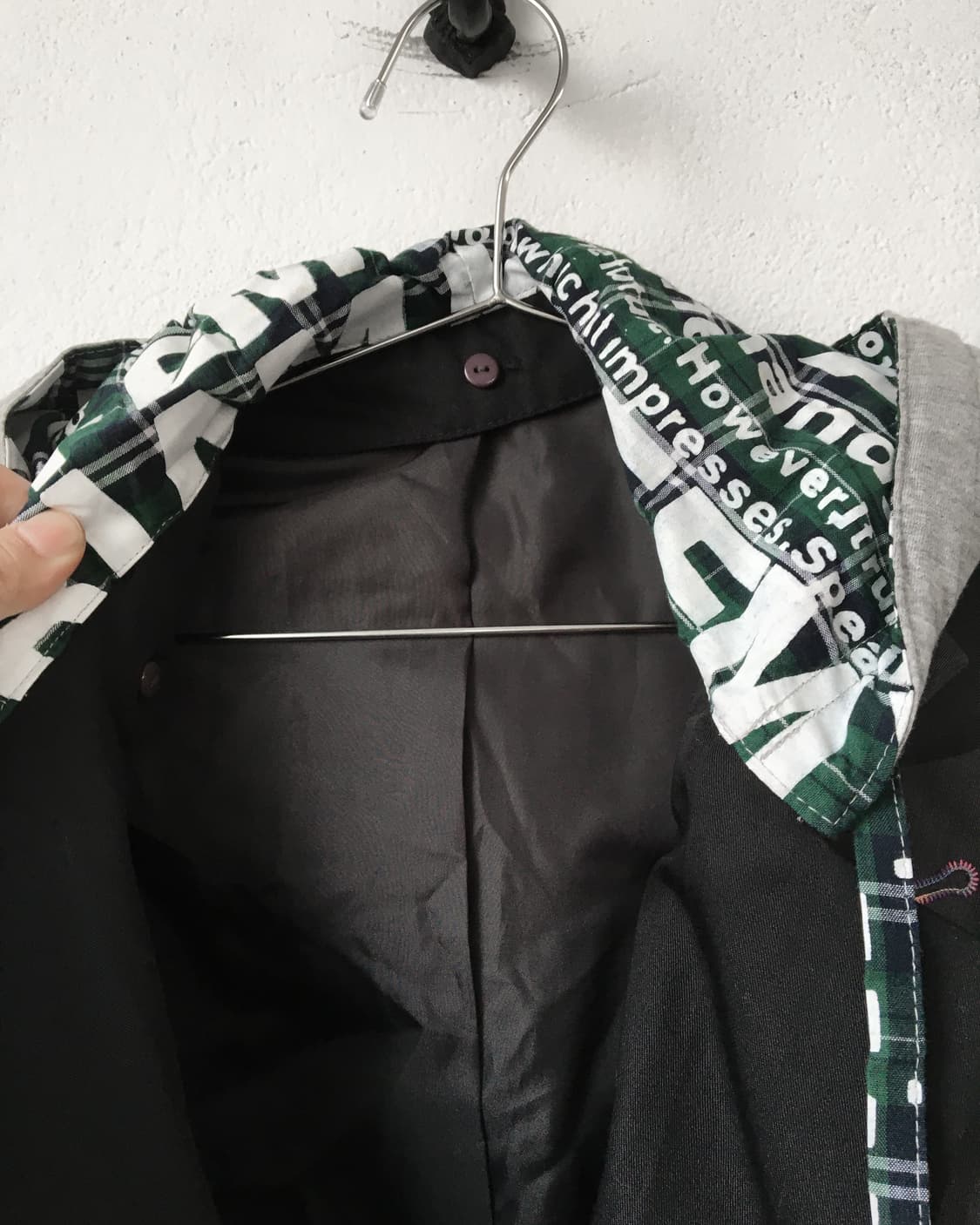 Hood layered button point jacket 상품이미지5