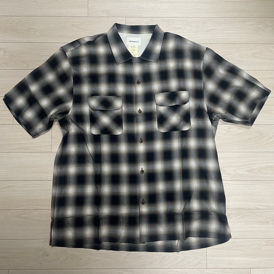 카키스 Shadow Plaid S/S Shirt (Bark/L사이즈) 상품이미지3
