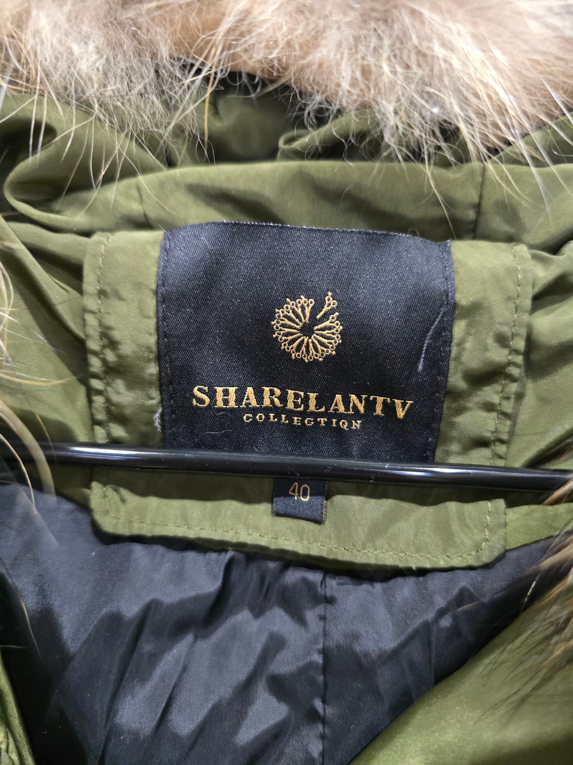 SHARELANTV 카키 라쿤털 패딩 40 상품이미지2