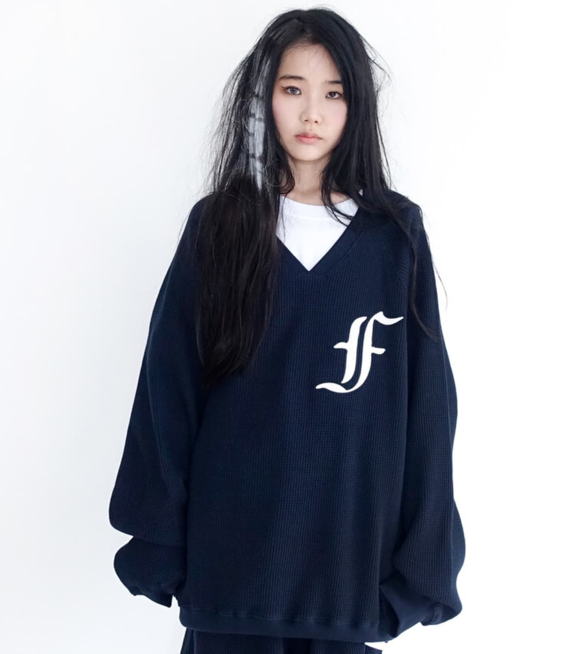 샵페어리 waffle boxy MTM (navy) 상품이미지1