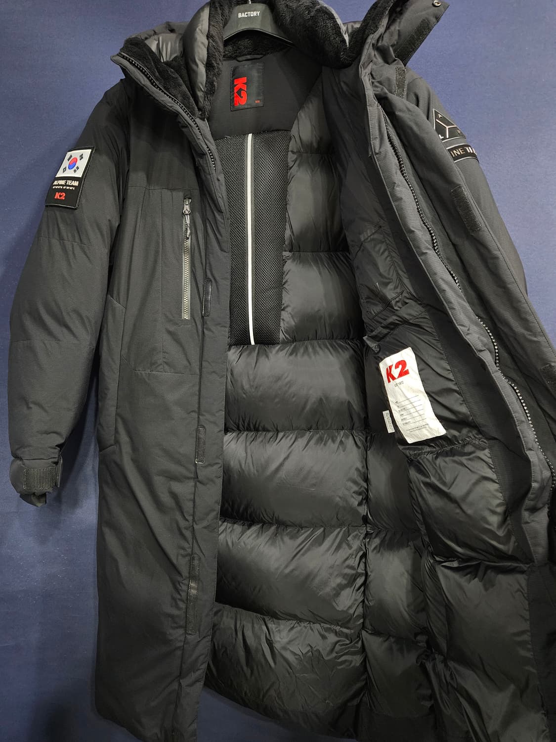 케이투 코볼트 베르시나 블랙 남성 100 구스다운 대장급 롱패딩  상품이미지8