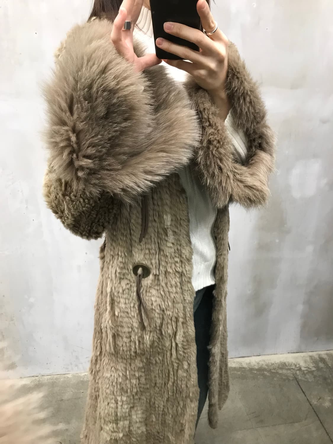 Real leader&fur long coat 상품이미지3