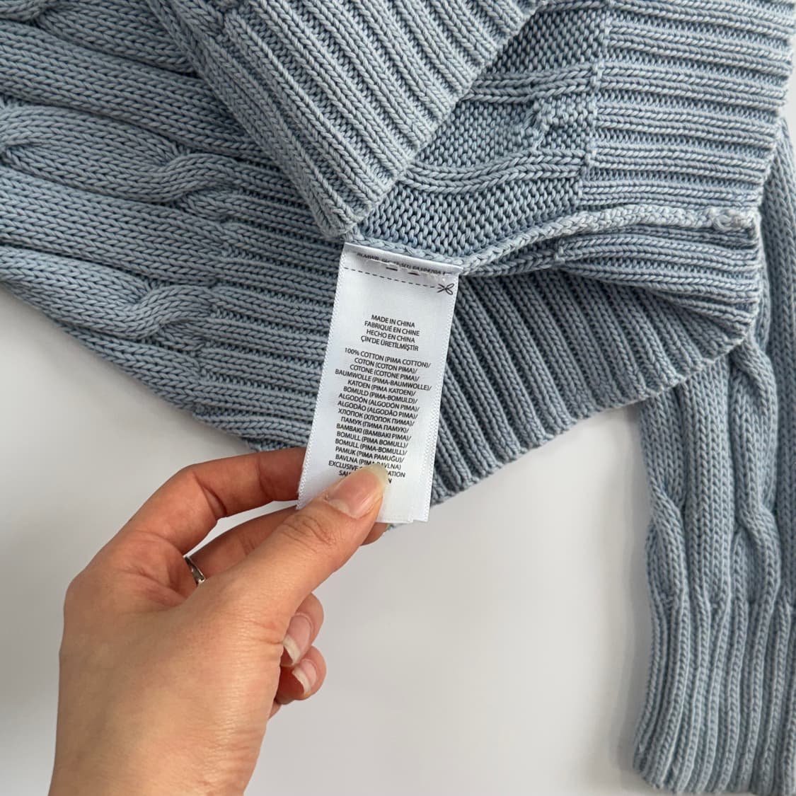 Polo 폴로 블루 포니 라이트 블루 케이블 니트 상품이미지6