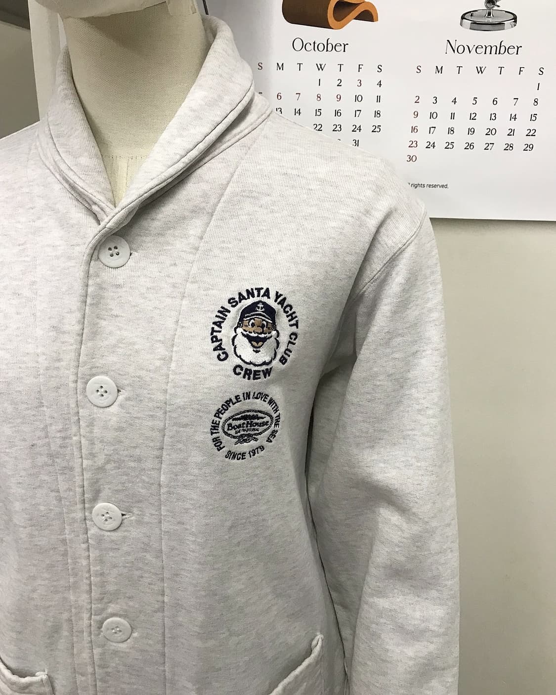 캡틴산타 패치 자수 면 가디건 상품이미지8