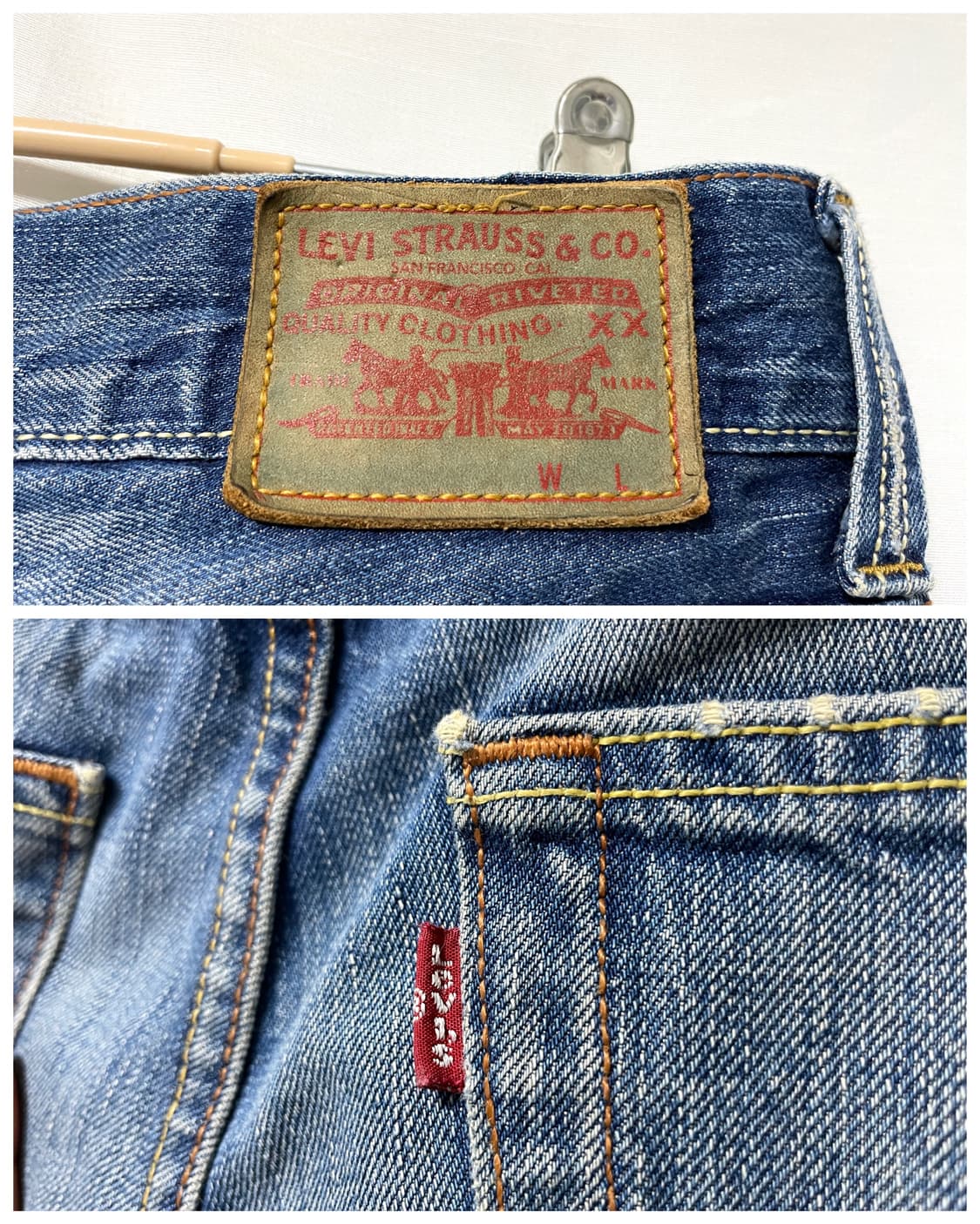 리바이스 506 패치워크 스탠다드 일자핏 데님팬츠 청바지 30 _ 중청 상품이미지7