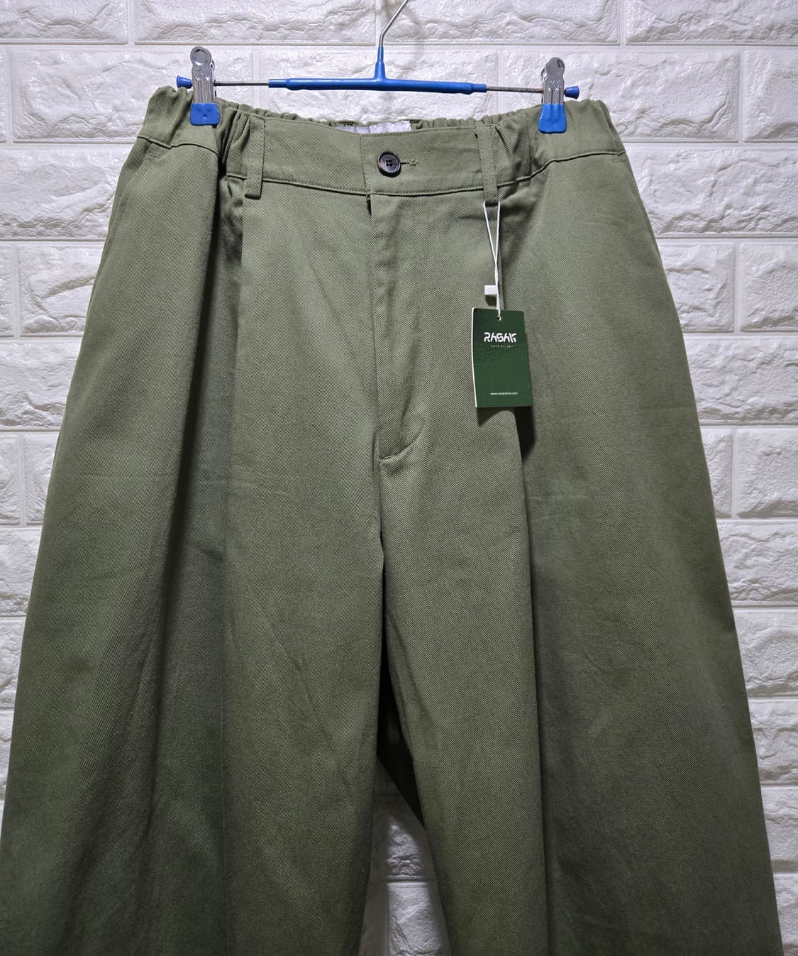 새상품/ 헌터퐝 라삭 오버핏 벌룬핏 카키 코튼팬츠 F 상품이미지2