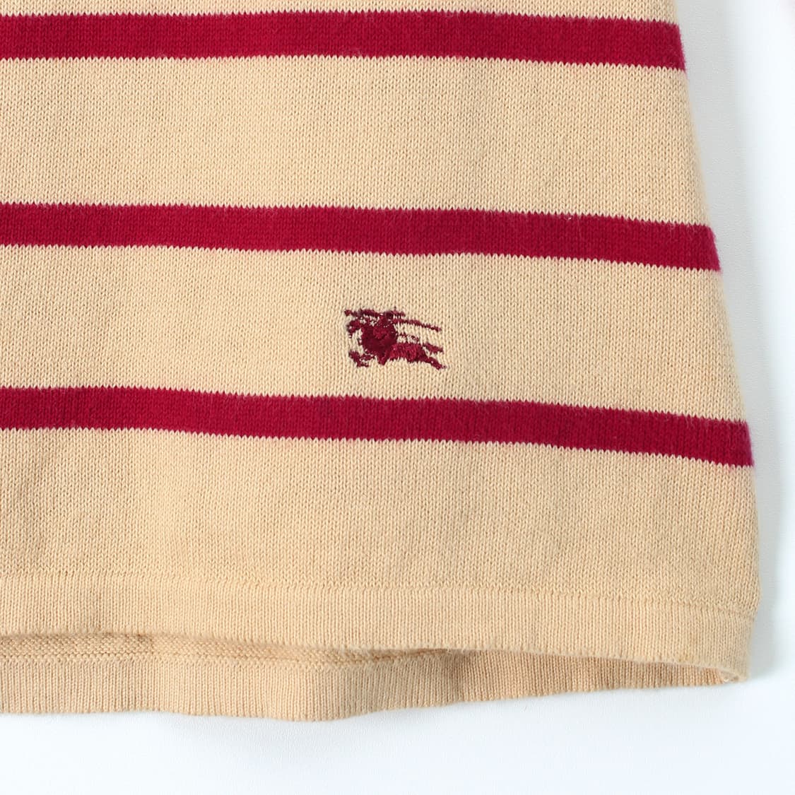 버버리 스트라이프 줄무늬 베이직 레드 니트 상품이미지4