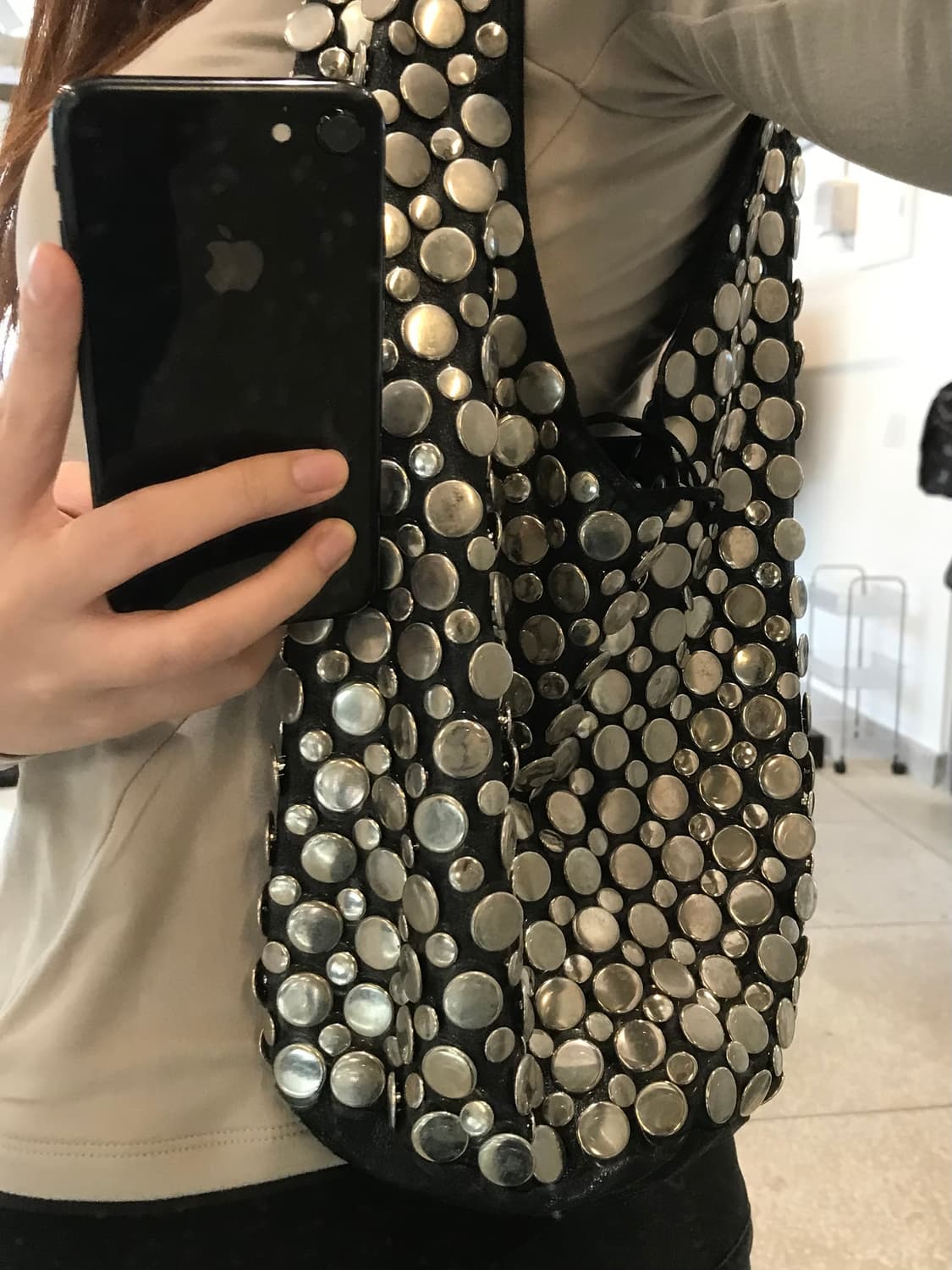 Vintage Studded Shoulder Bag 상품이미지1