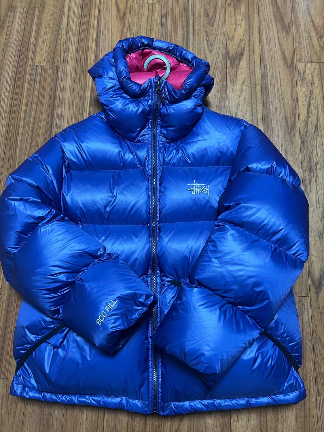 [S] 스투시 마이크로 립스탑 다운 파카 블루 상품이미지2