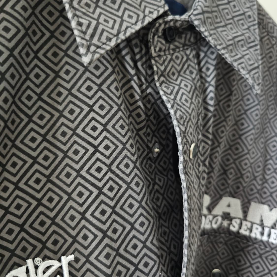 M L 100 ) 랭글러 RAM 로데오 웨스턴 셔츠 자수 패턴 긴팔 남자 상품이미지3