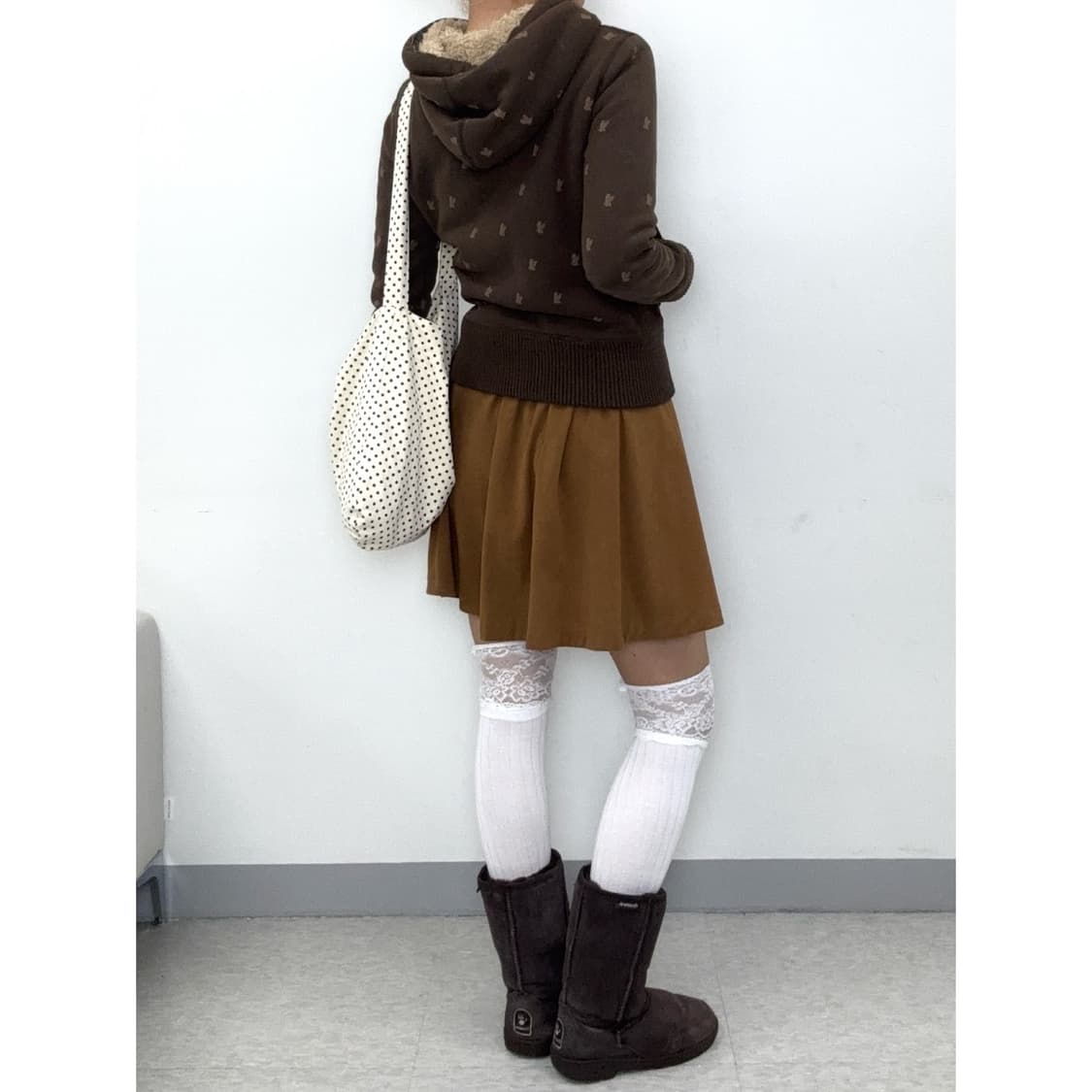 빈티지 브라운 플리츠 스커트 상품이미지8