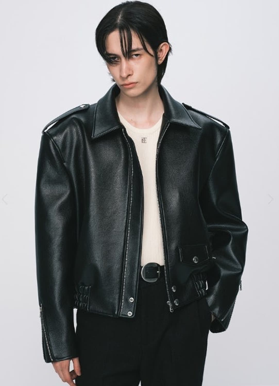 노이스 25ss 클래식 라이더 램스킨 블루종 자켓 상품이미지1