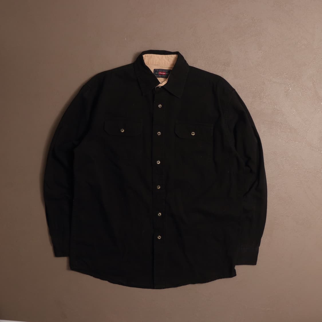 랭글러 코튼 워크셔츠 블랙 A1596 상품이미지1