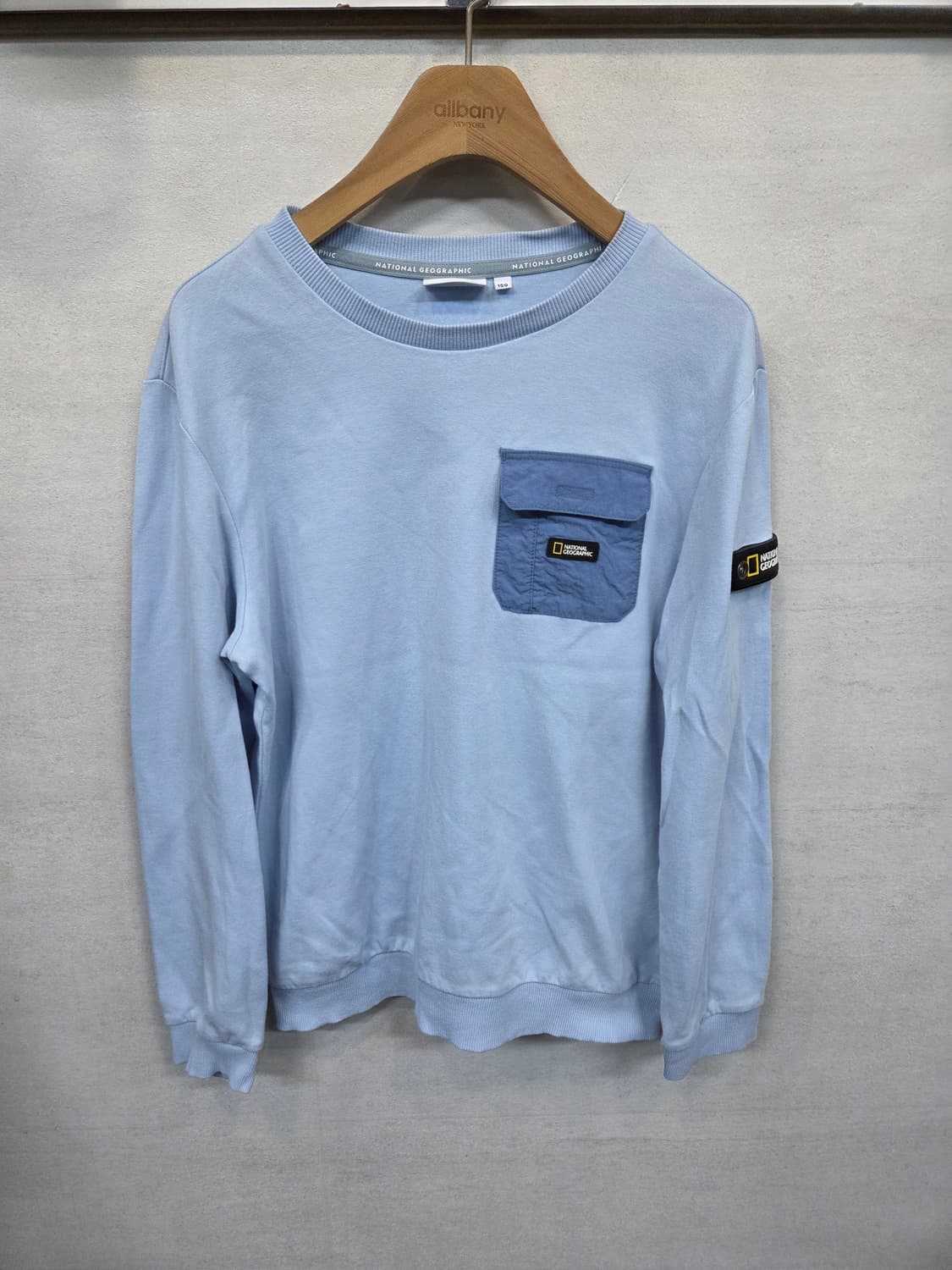 내셔널지오그래픽 주니어 우븐포켓 맨투맨 150 상품이미지1