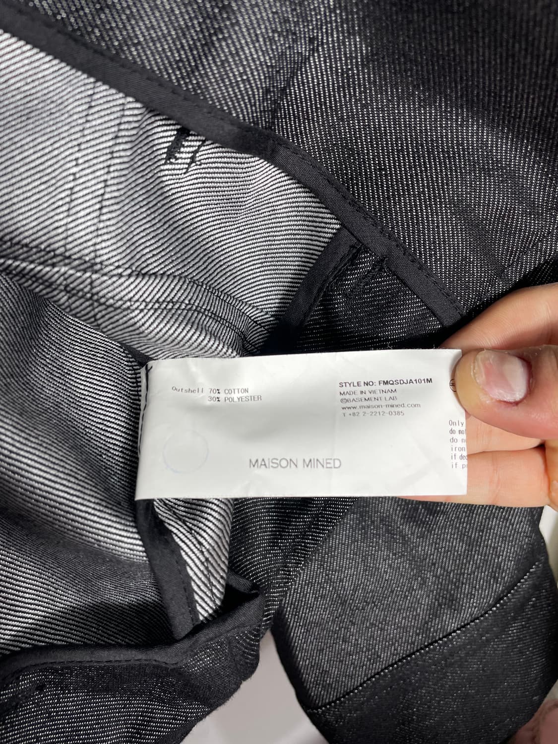 MAISON MINED 메종미네드 블랙 데님 자켓 상품이미지6