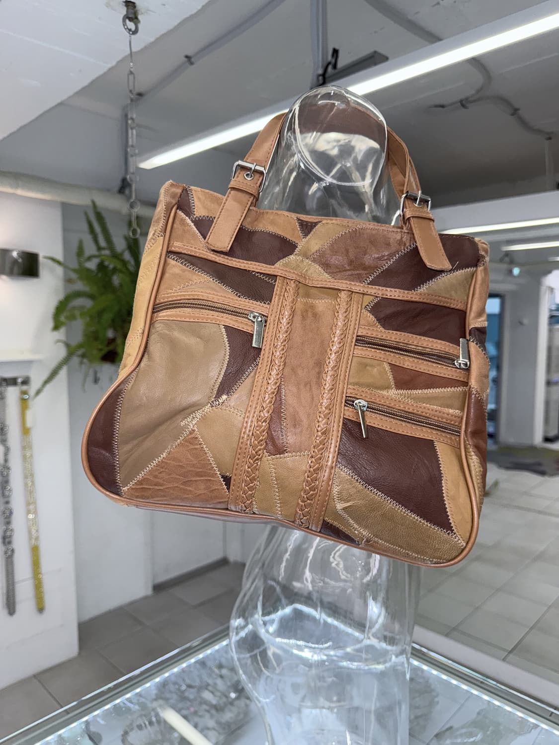 leather patch work bag 상품이미지2